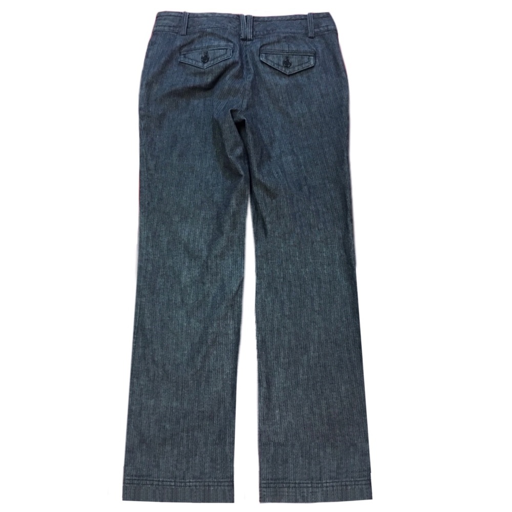 Talbots Signature Petite Trouser Jeans, Blue w/ Subtle Pinstripe, Sz 4P Like New - Picture 2 of 14